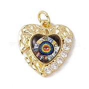 Латунные микропаве прозрачные подвески с фианитом KK-I692-02G-08