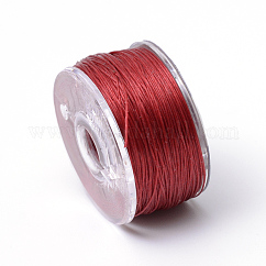 Fili di bordatura di nylon rivestiti speciali per perline, firebrick, 0.1mm, circa 50iarde/rotolo