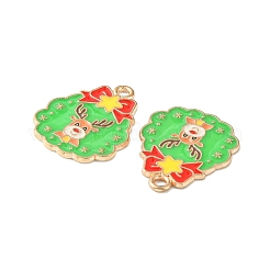 Noël pendentifs émail en alliage&nbsp;LS-ENAM-D047-07G-05