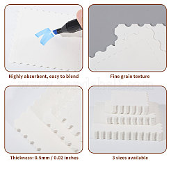 100 Stück 3 Stile Blanko-Aquarellpapier Blanko-Stempel&nbsp;DIY-GL0006-35