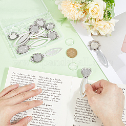 10 шт. 5 стилета для закладки в тибетском стиле с кабошонами&nbsp;AJEW-HY0002-02