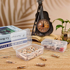 プラスチックビーズ収納ケース  長方形  透明  11.8x7.2x3.5cm  8個/セット&nbsp;CON-BC0006-25