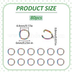 60 шт. Открытые соединительные кольца из нержавеющей стали 304&nbsp;STAS-LP0001-41C-04