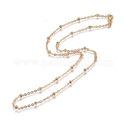 304 Edelstahl Kabelketten/Satellitenketten Halsketten&nbsp;NJEW-L159-07A-G