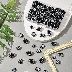 100шт 5 стиля непрозрачные акриловые бусины&nbsp;OACR-FS0002-06