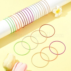 28шт 7 цвета железные пружинные цепи растягивающиеся браслеты BJEW-FS0001-09