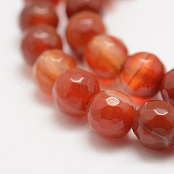 Граненый агат / полосатый агат&nbsp;X-G-F447-4mm-H03