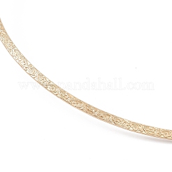 Вакуумное покрытие pvd нержавеющая сталь 304 цветочное текстурированное ожерелье из проволоки изготовление&nbsp;STAS-B036-05G