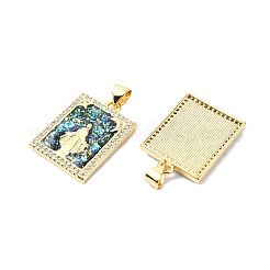 Латунные микропаве прозрачные подвески с фианитом KK-A221-20G