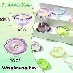 35 шт. 7-цветные акриловые колпачки для бусин с УФ-покрытием&nbsp;OACR-CJ0002-36