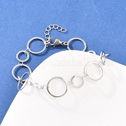 Браслеты-цепочки из нержавеющей стали 304 для женщин&nbsp;BJEW-P373-03A-P