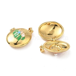 Латунь эмаль Locket подвески KK-F923-02D-G