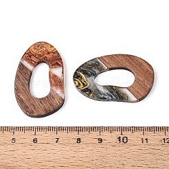 Подвески из непрозрачной смолы и ореха&nbsp;RESI-T060-54M