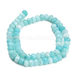 Rangs de perles de jade blanc naturel teintées et facettées&nbsp;GG-CBAE966-01A-R