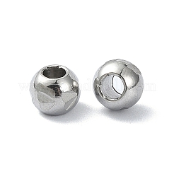 変色しない316ステンレススチールビーズ  ラウンド  ステンレス鋼色  5x4mm  穴：2mm&nbsp;LS-STAS-H191-08P