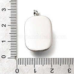 Латунные подвески-прямоугольники с синей блестящей эмалью KK-K398-14P