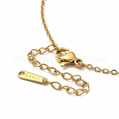 Колье с подвеской в виде цветка из красочной эмали NJEW-F305-01G