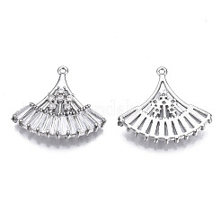 Латунные микропаве прозрачные подвески с фианитом&nbsp;ZIRC-S069-005P