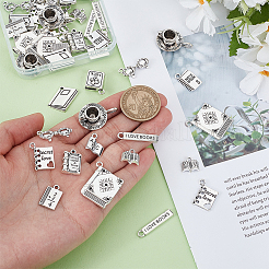 56 шт. 14 стиля подвески из сплава в тибетском стиле с книжной тематикой&nbsp;FIND-GA0006-82