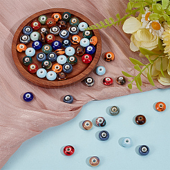 60шт фарфоровые бусины ручной работы&nbsp;PORC-ME0001-03