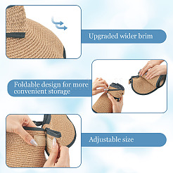 1шт полиэстеровая солнцезащитная шляпа для женщин&nbsp;AJEW-TA0002-58