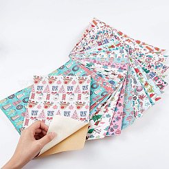 Рождественская тема искусственная кожа ткань&nbsp;DIY-FG0001-03