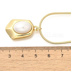 Ожерелья с подвесками из ракушечного жемчуга и полигона NJEW-K255-11G