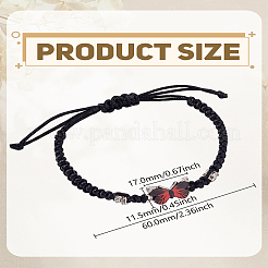 1шт сплав браслет бабочка звено&nbsp;BJEW-LP0004-25B