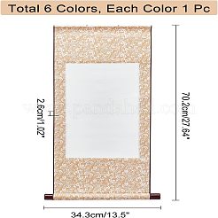 6шт. 6-х стилистический полиэстеровый вертикальный окрашенный свиток AJEW-NB0002-91