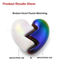 Непрозрачные переливающиеся акриловые бусины с УФ-покрытием MACR-P040-16B