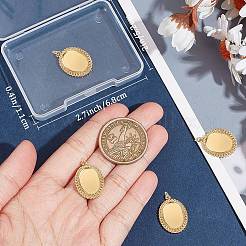 6 шт. подвеска-кабошон из нержавеющей стали 304 STAS-BBC0004-68G