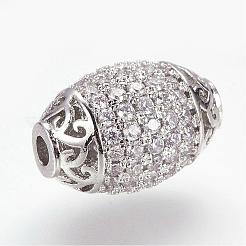Perline zirconi micro pave  in ottone&nbsp;ZIRC-E119-34