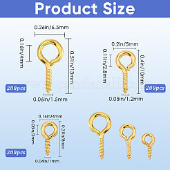 600 шт. 3 шт. железные штифты-гвоздики с ушком и винтом IFIN-SP0001-05G