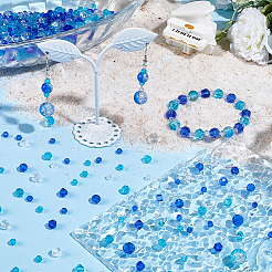 Perles en verre transparentes&nbsp;GLAA-SC0003-08A