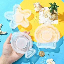 3 moule en silicone pour bougeoir sur le thème des animaux marins&nbsp;ST-CJ0043-075
