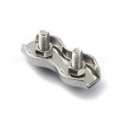 Abrazadera de cable doble de 2 poste de acero inoxidable 304&nbsp;FIND-WH0050-16C