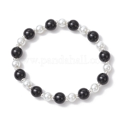 Стеклянные жемчужины круглые бусины браслеты для женщин&nbsp;BJEW-JB11958