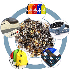 200 jeu de 4 œillets en fer de couleurs assorties&nbsp;SCRA-GF0001-10A-04