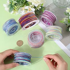 6 Rolle 6 Farben segmentgefärbter Polyesterfaden&nbsp;NWIR-SC0001-02