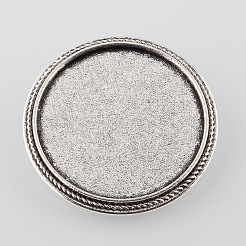 Weinlese Legierung  Broschennadeln cabochon lünette Fassungen&nbsp;LS-PALLOY-O038-42AS