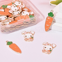 50шт 2 стиля подвески из сплава с эмалью ENAM-LS0001-26LG