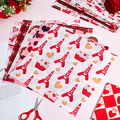 18 Stück Valentinstag-Polyester-Baumwollstoff&nbsp;DIY-WH0128-65