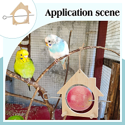 Mangeoire à oiseaux en bois&nbsp;AJEW-FG0004-81C
