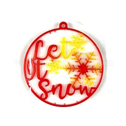 Елочный шар с подвеской в виде снежинки силиконовые Молды DIY-K051-16