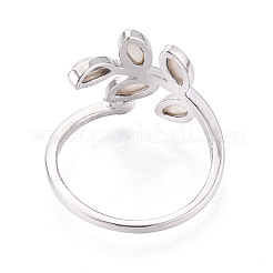 Закрепки для колец-манжет в форме листа из латуни KK-T076-63P