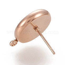 Placcatura ionica (ip) 304 acciaio inossidabile orecchini a perno&nbsp;STAS-K202-04E-RG