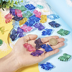 42шт 7 цвета прозрачные акриловые подвески MACR-TA0001-57