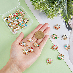 30шт 5 цвета сплава эмалевые подвески&nbsp;ENAM-HY0001-16