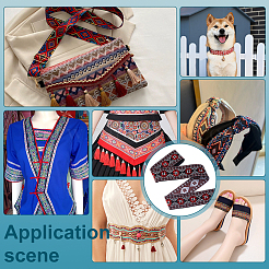 7 м жаккардовая лента из полиэстера с ромбами и цветком в этническом стиле OCOR-WH0101-05