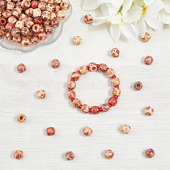 3 пакетик печатных деревянных крашеных бусин WOOD-SC0002-20